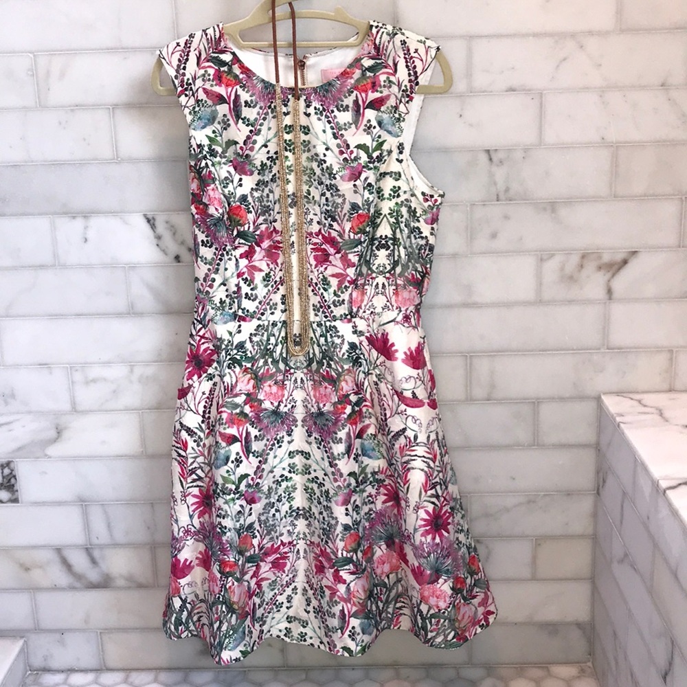 TED BAKER floral fit and flare dress- New!